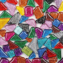 Ladrilho de mosaico de cristal Tesserae de mosaico brilhante sortido